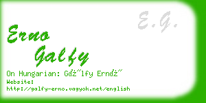 erno galfy business card